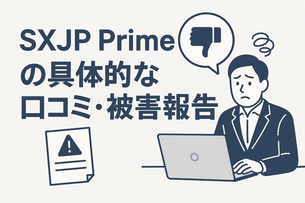 SXJP Primeの具体的な口コミ・被害報告