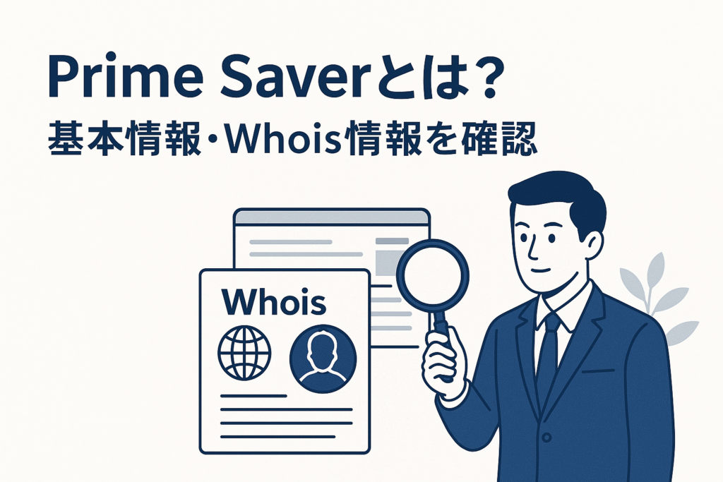 Prime Saverとは？基本情報・Whois情報を確認