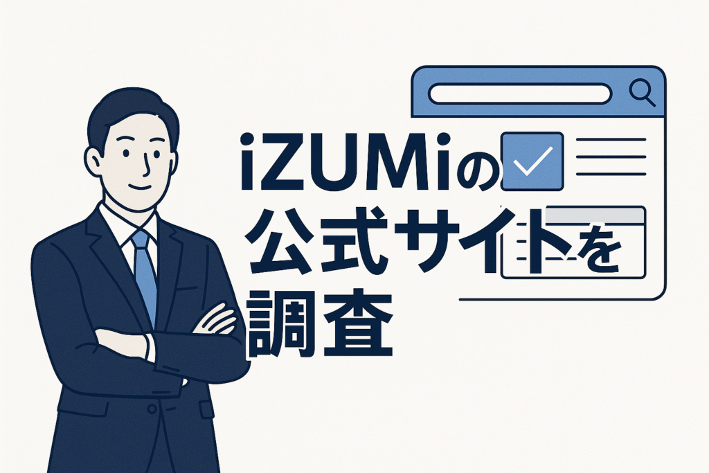 iZUMiの公式サイトを調査