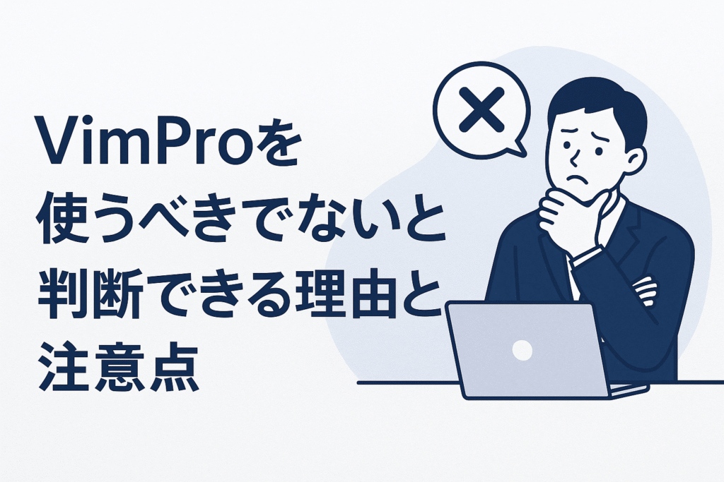 VIMPROを使うべきでないと判断できる理由と注意点