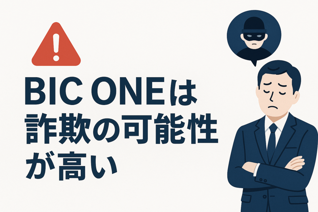 BIC ONEは詐欺の可能性が高い