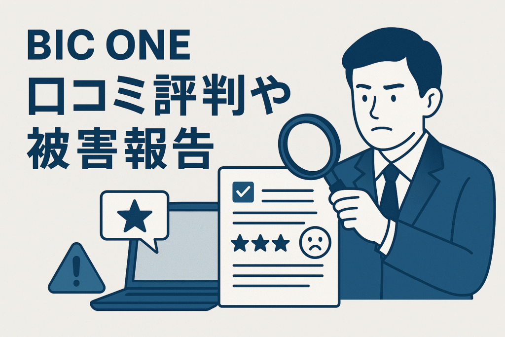 BIC ONEの口コミ評判や被害報告