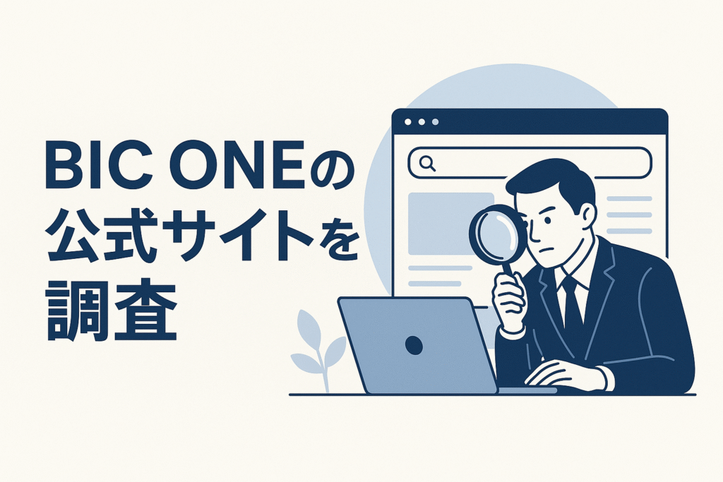 BIC ONEの公式サイトを調査