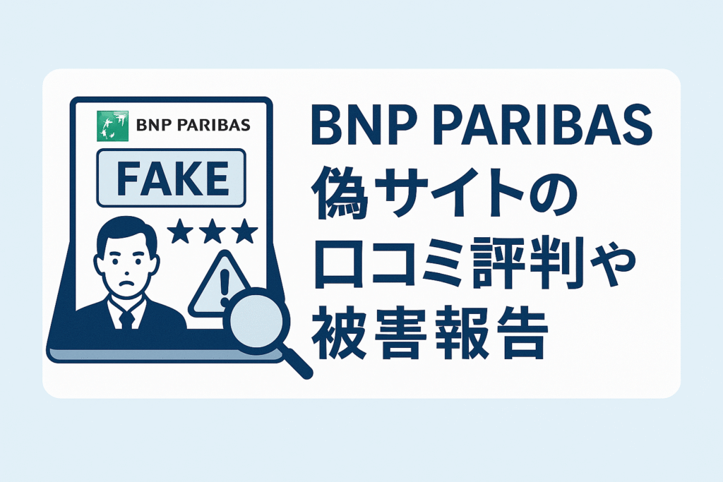 BNP PARIBAS偽サイトの口コミ評判や被害報告