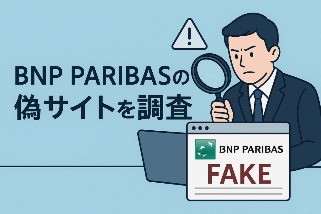 BNP PARIBASの偽サイトを調査