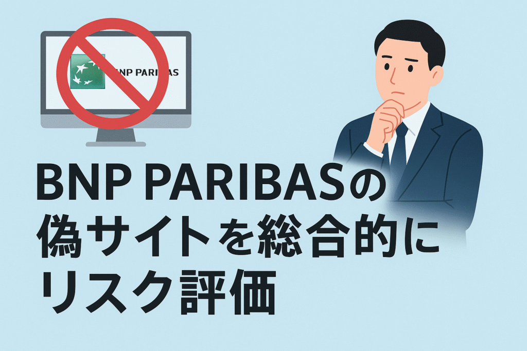 BNP PARIBASの偽サイトを総合的に見たリスク評価