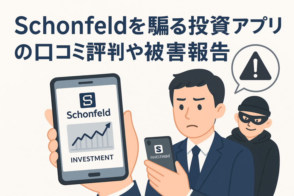 Schonfeldを騙る投資アプリの口コミ評判や被害報告