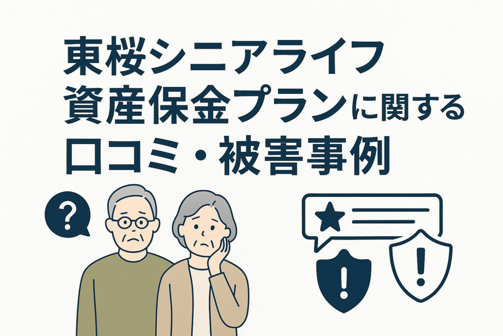 東桜シニアライフ資産保全プランに関する口コミ・被害事例