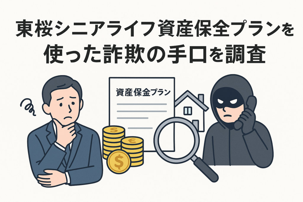 東桜シニアライフ資産保全プランを使った詐欺の手口を調査