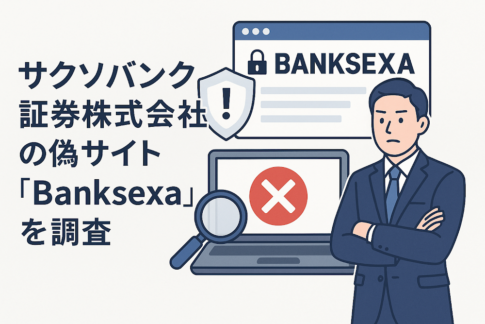 サクソバンク証券株式会社の偽サイト「Banksexa」を調査