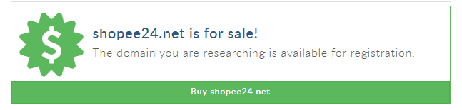 Shopee24.netのドメインは売却済み