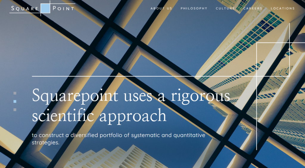 Squarepoint Capitalのトップページ