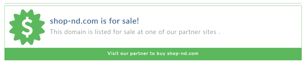 Shop-nd.comは売却されている