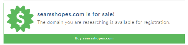 Searsshopes.comはすでに売却されている