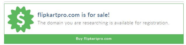 Flipkartpro.comはすでに売却されている