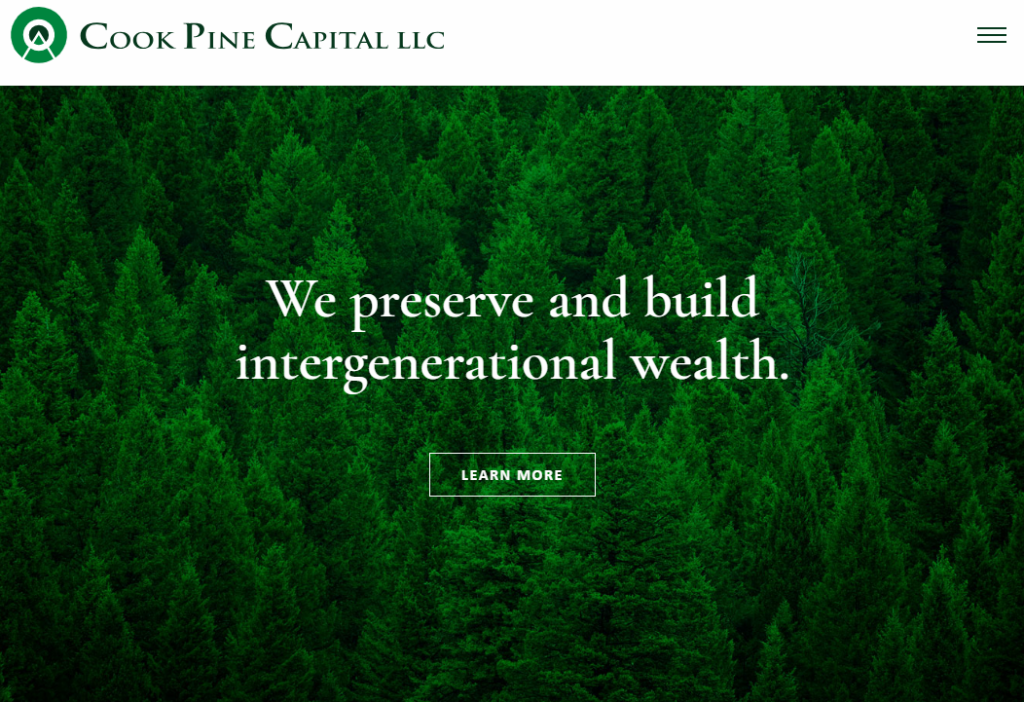 Cook Pine Capitalのトップページ