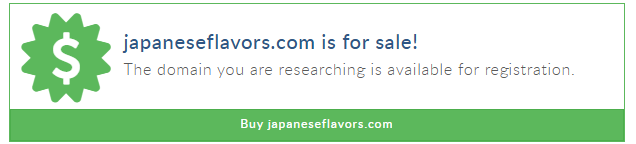 Japaneseflavors.comはすでに売却されている