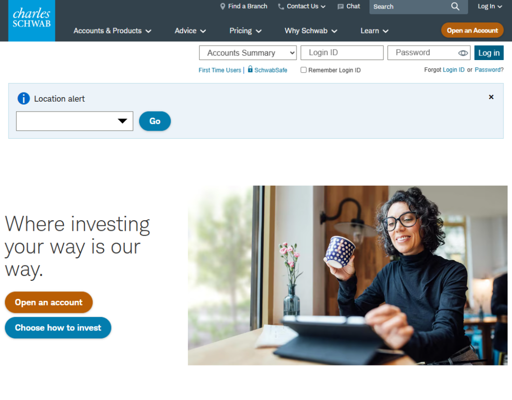 Charles Schwab(チャールズ・シュワブ)のトップページ