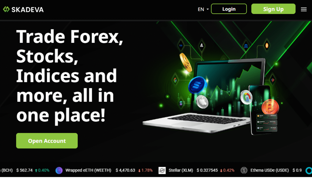 Skadevaのトップページ