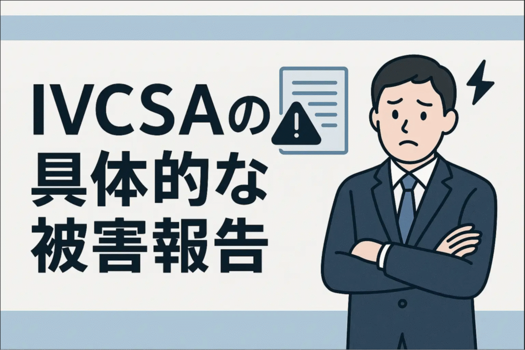 IVCSAの具体的な被害報告