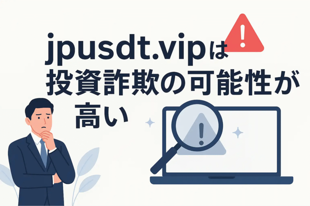 jpusdt.vipは投資詐欺の可能性が高い