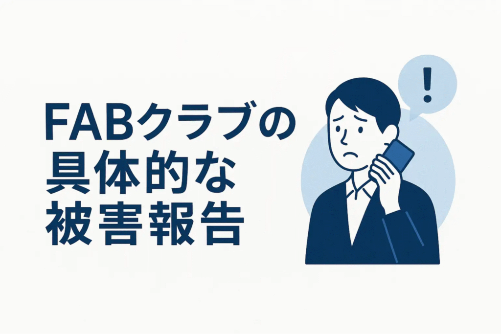 FABクラブの具体的な被害報告