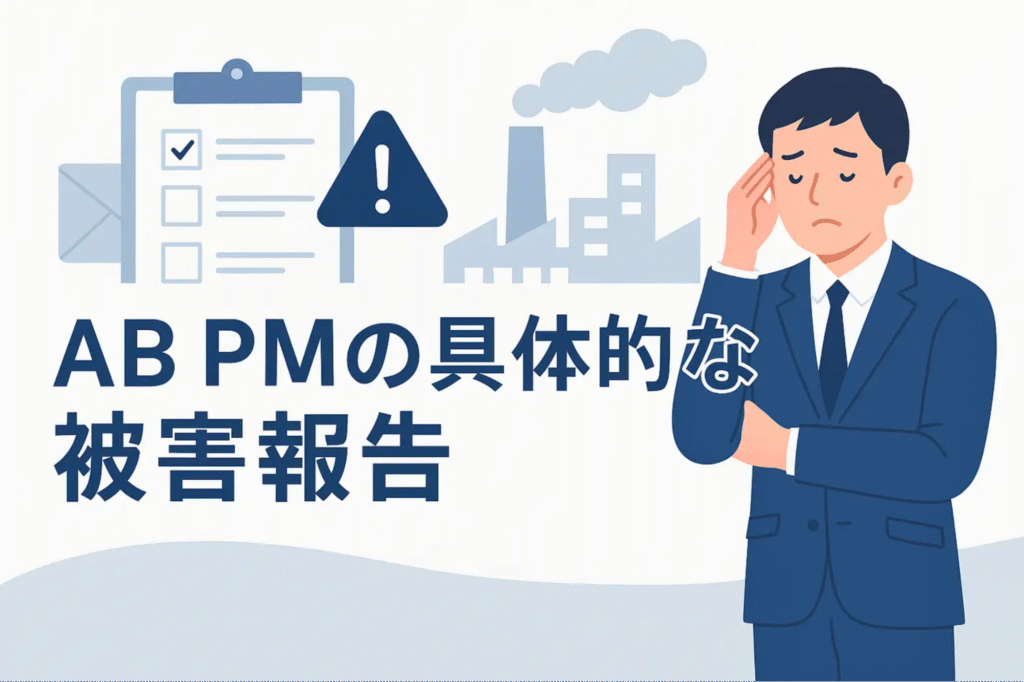 AB PMの具体的な被害報告