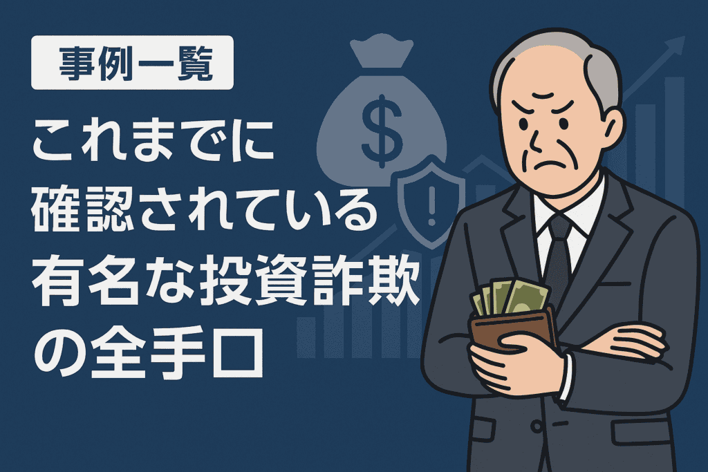 【事例一覧】これまでに確認されている有名な投資詐欺の全手口