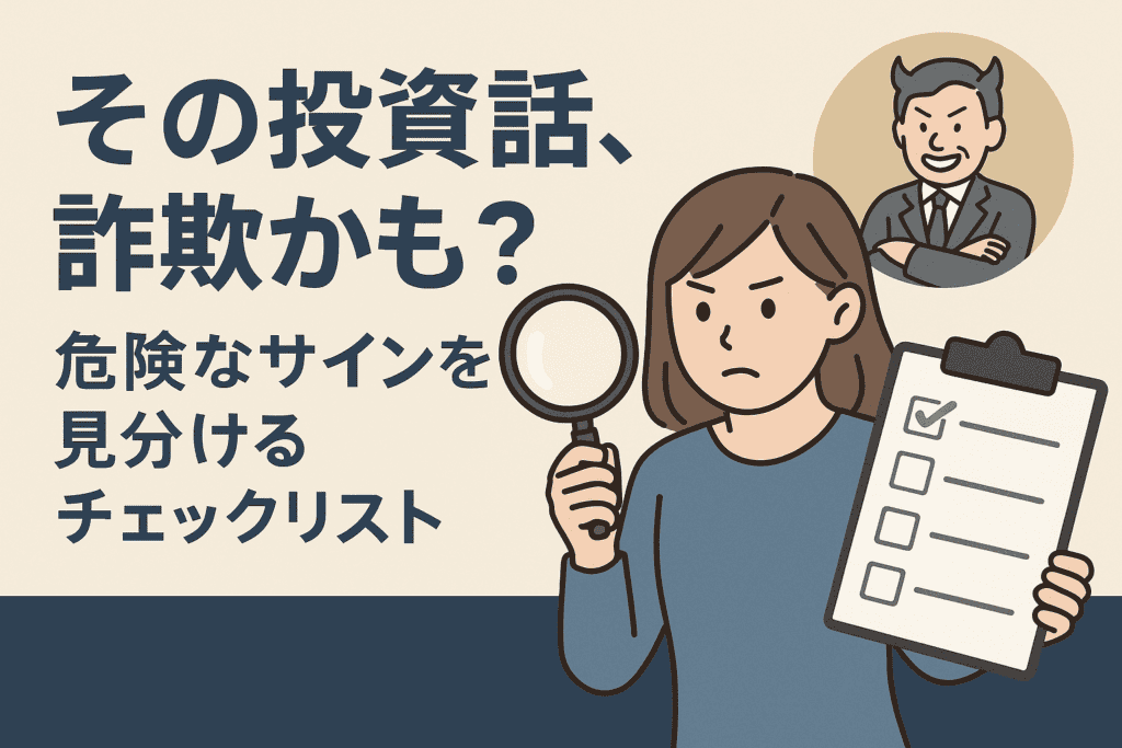 その投資話、詐欺かも？危険なサインを見分けるチェックリスト
