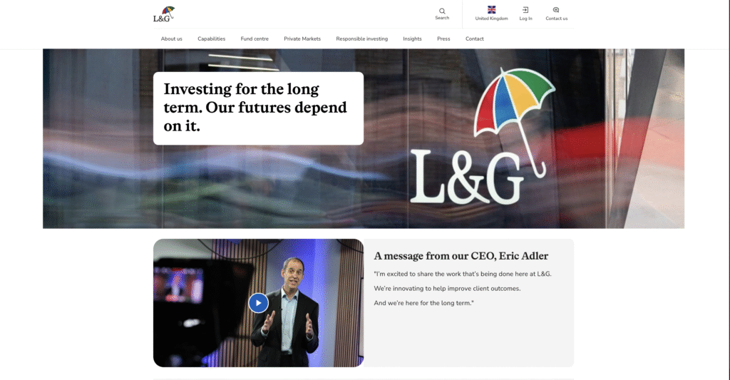 正規LGIM（Legal & General Investment Management）サイトトップページ