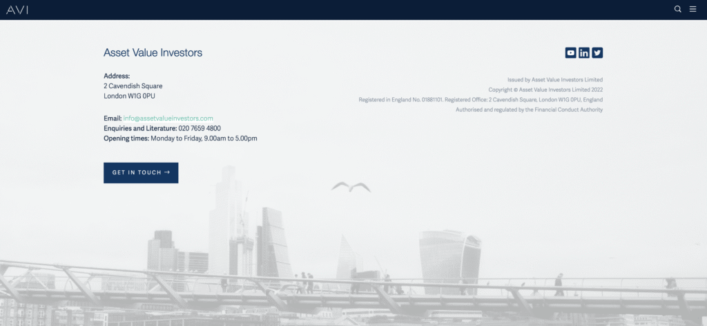 正規Asset Value Investorsのaboutusページ