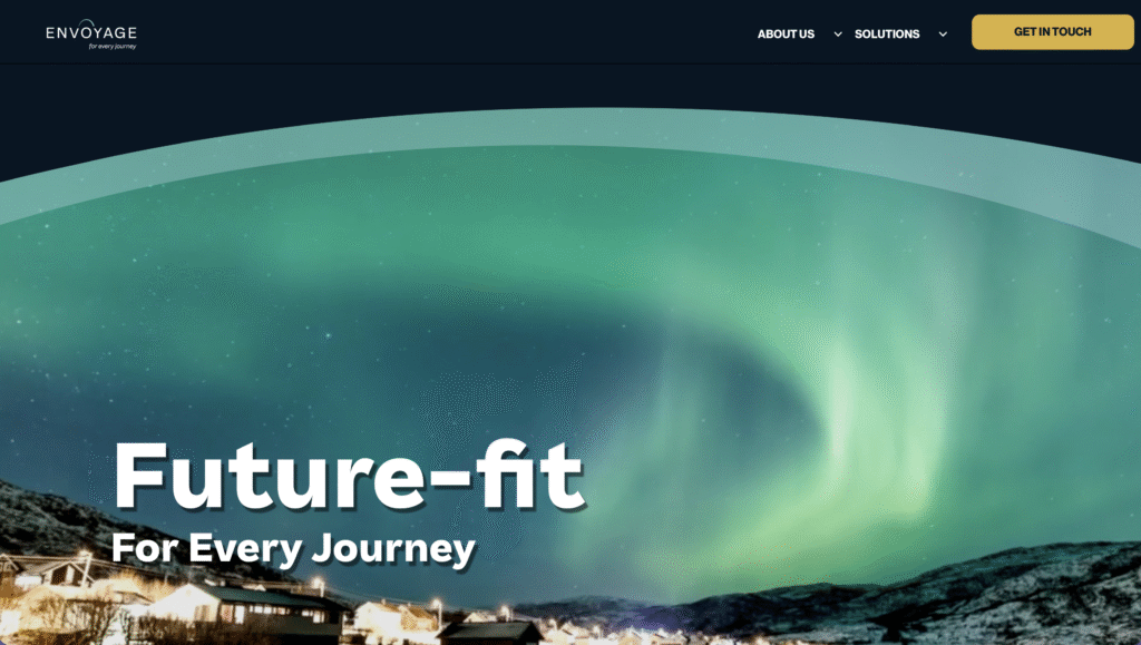 正規ENVOYAGEサイトのトップページ