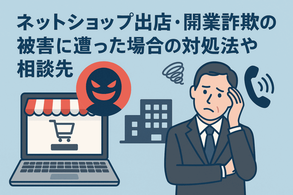 ネットショップ出店・開業詐欺の被害に遭った場合の対処法や相談先