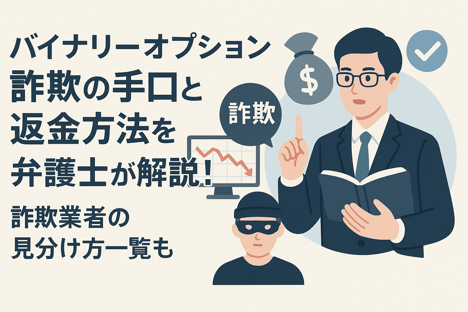 バイナリーオプション詐欺の手口と返金方法を弁護士が解説！詐欺業者の見分け方一覧も