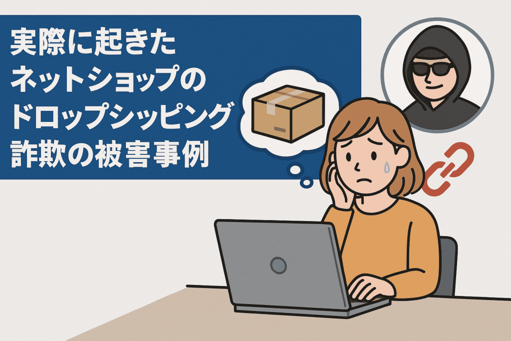 実際に起きたネットショップのドロップシッピング詐欺の被害事例