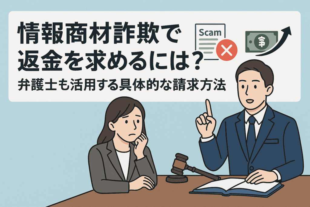 情報商材詐欺で返金を求めるには？弁護士も活用する具体的な請求方法