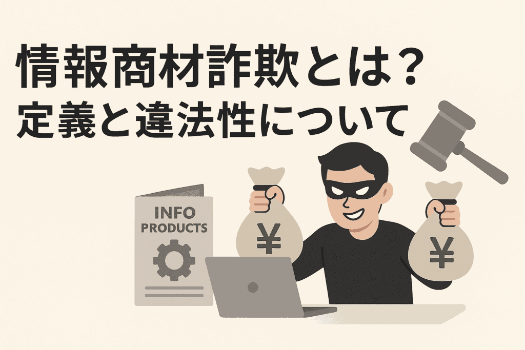情報商材詐欺とは？定義と違法性について
