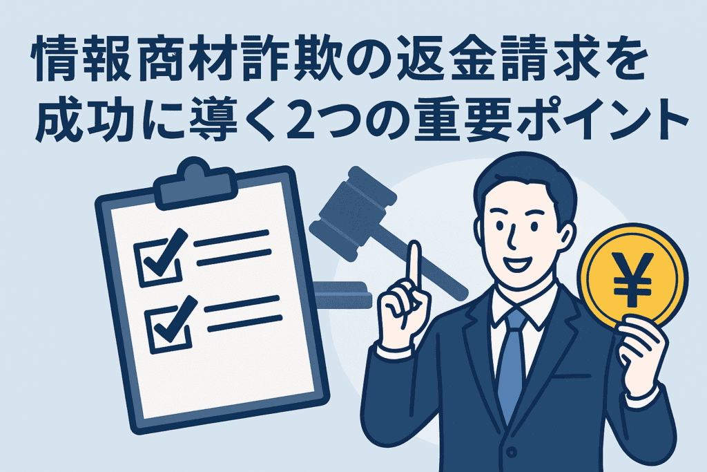 情報商材詐欺の返金請求を成功に導く2つの重要ポイント