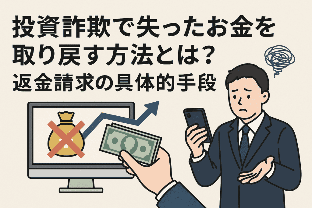 投資詐欺で失ったお金を取り戻す方法とは?返金請求の具体的手段