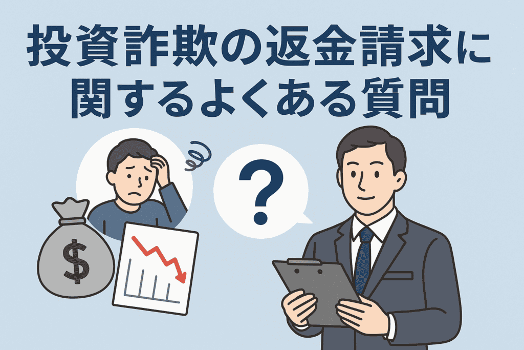投資詐欺の返金請求に関するよくある質問