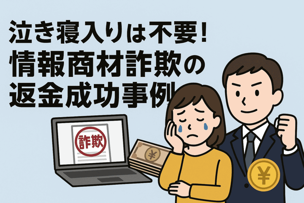 泣き寝入りは不要！情報商材詐欺の返金成功事例