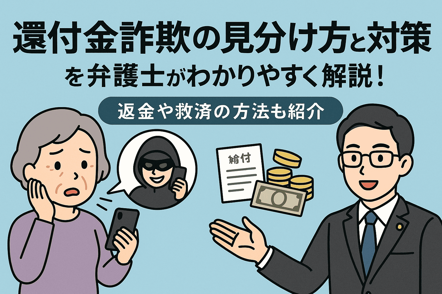 還付金詐欺の見分け方と対策を弁護士がわかりやすく解説！返金や救済の方法も紹介